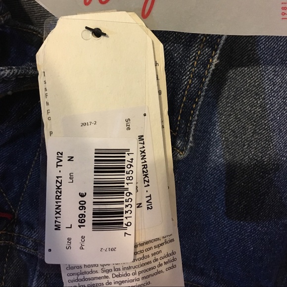 Mens Guess Jean Jacket Distressed Patches Denim - Picture 7 of 8